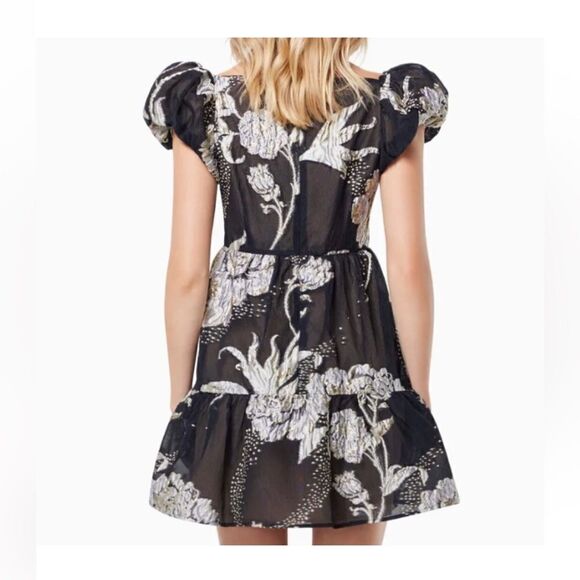 Elliatt Picard Black and White Floral Mini Dress | Size XS - Picture 4 of 12